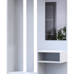 Riviera entrance hall 91.5x30x203 White 
